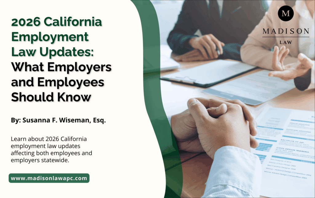 2026 California Employment Law Updates | Madison Law, APC